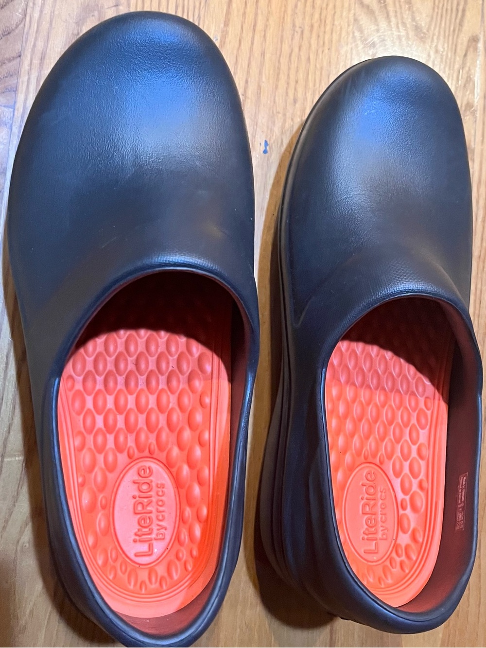Crocs lite ride slip resistant work clog womens size 8 wide black brand new